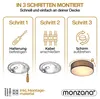 Monzana Lampadario da Soffitto 40W Rotondo 30cm Stoffa 1 Anteprima dell’immagine prodotto 3