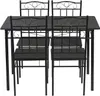HJ WeDoo Essgruppe Industrial Style - Esstisch mit 4 Produktbild-Vorschau 1