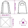 vidaXL Duschzelt Olivgrün Wasserfest Produktbild-Vorschau 7