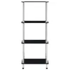 vidaXL Scaffale a 4 ripiani nero 40x40x100 cm in vetro Anteprima dell’immagine prodotto 1