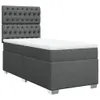 Boxspringbett mit Matratze Dunkelgrau 100x200 cm Stoff Produktbild-Vorschau 3