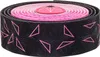 A roll of bicycle handlebar tape with a black base and a pink geometric pattern. Produktbild-Vorschau