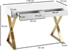 FineBuy Schreibtisch 118x76x57 cm Holz Hochglanz Weiß Produktbild-Vorschau 7