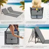 Lot de 2 tapis de plage pliable MINA - gris/bleu Voir les images du produit 5