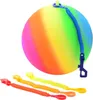 Palla arcobaleno John Toy misura 5 con cavo Anteprima dell’immagine prodotto 4