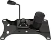 A black metal office chair tilt mechanism with a height adjustment knob and a lever. Produktbild-Vorschau