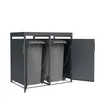 DEGAMO Mülltonnenbox 2er ULM 132x80x124cm mit Pfanzkasten,  Produktbild-Vorschau 3