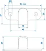 Seilhaken Metall 65x27mm gebogen Produktbild-Vorschau 3