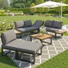 Premium Gartenlounge Set 6-teilig verstellbar – Ecksofa Produktbild-Vorschau 11
