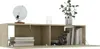 A wall-mounted shelf unit with books, a globe, and a plant. Náhľad obrázku produktu