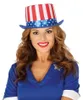 Amerika Top Hat Patriots Accessory Carnival Red Blue Stars Náhled obrázku produktu 9