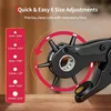 A close-up marketing image of a hole punch tool, showcasing its adjustable sizes and features. Produktbild-Vorschau