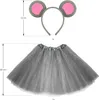 Oblique Unique Damen Maus Mouse Kostüm Accessoire Set grau Produktbild-Vorschau 2