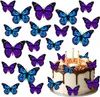 Gaufrettes Papillons violets et bleus pour gâteau Voir les images du produit 1