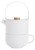 Bredemeijer TeaforOne-Set Umea Keramik weiß matt Bamb. Anteprima dell’immagine prodotto 1