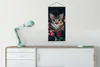 MuchoWow® Textilposter Katze - Blumen - Blätter - Botanisch Produktbild-Vorschau 3