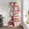 Eckregal 5 Stufen 178 cm Rosa Organizer Bücherregal Produktbild-Vorschau 7