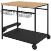 Outsunny Serveerwagen, barbecue trolley, tuinkar met 2 Productafbeelding-voorbeeld 1