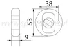 GAMET PLT26-WC-G7-I Rosette rund mit WC-Blindbeschlag, Produktbild-Vorschau 2