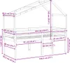 vidaXL Hochbett mit Dach 90x190 cm Massivholz Kiefer Produktbild-Vorschau 8