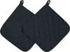 2er Set Topflappen aus Baumwolle, 25x25 cm, schwarz Produktbild-Vorschau 1