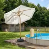 Sekey Balkonschirm 200 cm Ø Holzoptik, Knickbar, Stabiler Produktbild-Vorschau 13