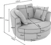Drehsessel "Comfy" wollweiß Web-Velours XL Sessel drehbar Produktbild-Vorschau 7