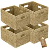 Aufbewahrungskorb aus Seegras 4er Set für Billy Regale, HMF, 35 x 25 x 20 cm Produktbild-Vorschau