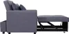 Side view of a gray sofa bed with the bed extended. Produktbild-Vorschau