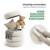 Samt-Polsterhocker mit Stauraum 42 cm SNUGGO Creme Produktbild-Vorschau 11