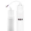 Two white LED light fixtures are shown against a white background. One fixture is on the left and appears to be a light tube with a cap. The other fixture is on the right and is a longer tube with a visible clip or sensor on its side. A white cable with ex Produktbild-Vorschau