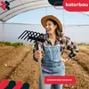 KOTARBAU® Gartenhacke 6-Zinkige mit Holzstiel 120 cm Hacke Produktbild-Vorschau 4