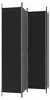 vidaXL Paravento a 4 ante, nero, 200x220 cm, in tessuto Anteprima dell’immagine prodotto 5