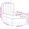 vidaXL Boxspringbett mit Matratze Blau 80x200 cm Stoff Produktbild-Vorschau 6