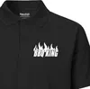 Huuraa Damen Polo Shirt BBQ King Flammen XS Black Bio Produktbild-Vorschau 2