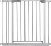 A silver Hauck Stop N Safe 2 safety gate with a 9cm extension, shown against a white background. Voir les images du produit