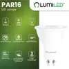 LUMILED GU10 LED Lampe PAR16 6W ersetzt 50W 600lm 3000K Produktbild-Vorschau 2