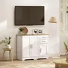 Credenza Moderna Buffet 100x40x78 cm con 2 Cassetti e 2 Anteprima dell’immagine prodotto 7