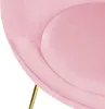 A close-up shot of a pink velvet chair with a gold metal leg. Náhľad obrázku produktu
