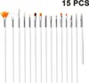 15 Pcs Nagel Pinsel, Nail Art pinselset, Acryl Nagel Kunst Produktbild-Vorschau 1