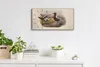 Dekor Leinwand Uhr Wandbilder Geräuschlos 60x30 Vögel Wild Produktbild-Vorschau 3
