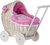 Lili Puppenwagen aus Weide mit Besatz in Pink 48X28 H26/47 Produktbild-Vorschau 7