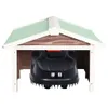 vidaXL Roboter-Rasenmäher Garage 72x87x50 cm Mocca Weiß Produktbild-Vorschau 3
