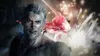 A close-up of a man with a creature behind him, with glowing particles in the background. Produktbild-Vorschau