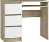 nabbi PC-Tisch Celity - Dub-Sonoma / Weiß Produktbild-Vorschau 1