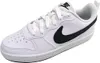 A single white Nike Court Borough Low Recraft sports shoe with black Nike swoosh logo, shown from a side-diagonal angle against a white background. Náhľad obrázku produktu