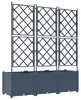 vidaXL Vasi da giardino, set da 3 pezzi, grigio, 120 x 40 x Anteprima dell’immagine prodotto 6