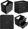 Badmöbel Waschtisch Set Unterschrank ADELAIDE-56-BLACK matt Produktbild-Vorschau 3