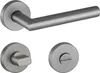 A set of door hardware, including a door handle, a privacy lock, and a standard lock mechanism, displayed against a white background. Produktbild-Vorschau