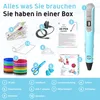 Fleau Kids 3D Stift Starter Pack Blau XXL - 150m Filament - Produktbild-Vorschau 2